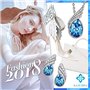 Crystalline Το όνειρο της Βενετίας Βραχιόλι Κολιέ Σκουλαρίκια με μπλε κρύσταλλα Swarovski