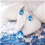 Crystalline Το όνειρο της Βενετίας Βραχιόλι Κολιέ Σκουλαρίκια με μπλε κρύσταλλα Swarovski
