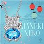 Kami Idea Lucky Cat Γυναικείο κολιέ με Κρυστάλλους Swarovski