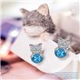 Kami Idea Lucky Cat Γυναικεία Σκουλαρίκια με Κρυστάλλους Swarovski