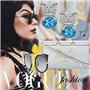 Kami Idea Lucky Cat Γυναικεία Σκουλαρίκια με Κρυστάλλους Swarovski