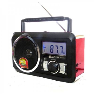 Επαναφορτιζόμενο USB/SD/TF Ραδιόφωνο FP-920RC-RED με Ψηφιακή Οθόνη