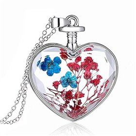 Rosimall Γυναικείο Κολιέ Καρδιά Κόκκινο - Μπλε