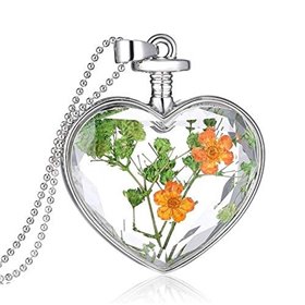 Rosimall Γυναικείο Κολιέ Καρδιά Πορτοκάλι