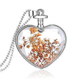 Rosimall Γυναικείο Κολιέ Καρδιά Καφέ