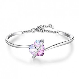 GEORGE · SMITH Η ιστορία της αγάπης γυναικείο βραχιόλι με κρύσταλλα Swarovski ροζ