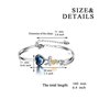 AOBOCO βραχιόλι με μπλε κρύσταλλο Swarovski
