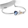 AOBOCO βραχιόλι με μπλε κρύσταλλο Swarovski