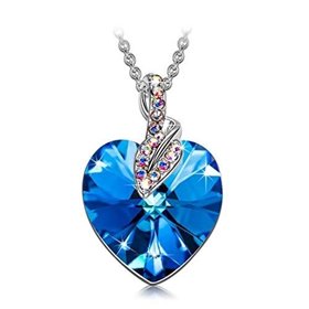 J Renee Love Heart κολιέ με κρύσταλλο Swarovski μπλε
