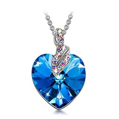 J Renee Love Heart κολιέ με κρύσταλλο Swarovski μπλε