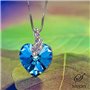 J Renee Love Heart κολιέ με κρύσταλλο Swarovski μπλε