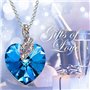 J Renee Love Heart κολιέ με κρύσταλλο Swarovski μπλε