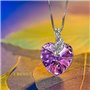 J Renee Love Heart κολιέ με κρύσταλλο Swarovski μοβ