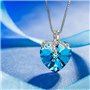 J Renee Love Heart κολιέ με κρύσταλλο Swarovski ευλογημένη αγάπη μπλε