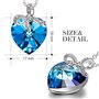 J Renee Love Heart κολιέ με κρύσταλλο Swarovski ευλογημένη αγάπη μπλε