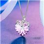 J Renee Love Heart κολιέ με κρύσταλλο Swarovski ευλογημένη αγάπη μοβ
