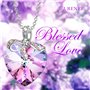 J Renee Love Heart κολιέ με κρύσταλλο Swarovski ευλογημένη αγάπη μοβ