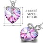 J Renee Love Heart κολιέ με κρύσταλλο Swarovski ευλογημένη αγάπη μοβ