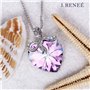 J Renee Love Heart κολιέ με κρύσταλλο Swarovski ευλογημένη αγάπη μοβ
