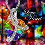 J Renee Love Heart κολιέ με κρύσταλλο Swarovski καρδιά πολύχρωμο