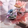 J Renee Love Heart κολιέ με κρύσταλλο Swarovski καρδιά μοβ