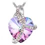 J Renee Love Heart κολιέ με κρύσταλλο Swarovski καρδιά μοβ