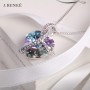 J Renee Love Heart κολιέ με κρύσταλλο Swarovski καρδιά μοβ