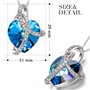 J Renee Love Heart κολιέ με κρύσταλλο Swarovski καρδιά μπλε