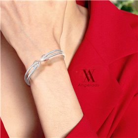 Angelady Ange Heart με λευκό χρυσό και κρύσταλλα Swarovski