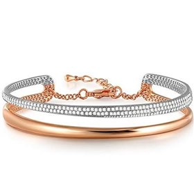 Angelady Ange Heart από ροζ, λευκό χρυσό και κρύσταλλα Swarovski