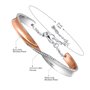 Angelady Ange Heart από λευκό, ροζ χρυσό και κρύσταλλα Swarovski