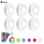 Σετ 6 Φώτα RGB LED με Τηλεχειριστήριο