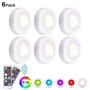Σετ 6 Φώτα RGB LED με Τηλεχειριστήριο