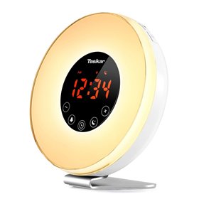 Tasikar Ψηφιακό Ξυπνητήρι Ήχους Φύσης και με έξυπνο Ραδιόφωνο 7 Χρώμα
