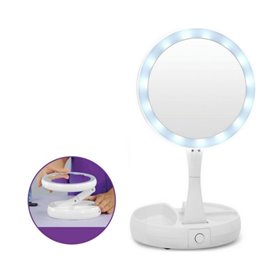 Διπλός καθρέφτης με φως LED μεγέθυνση x10 πτυσσόμενο My Fold Away Mirror MIR-01