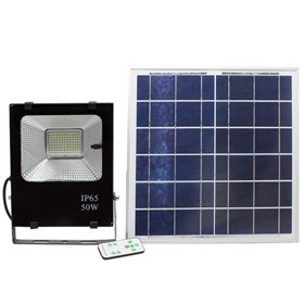 Προβολέας εξωτερικού χώρου με ηλιακό πάνελ & τηλεχειριστήριο SLED-50