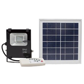 Προβολέας εξωτερικού χώρου με ηλιακό πάνελ & τηλεχειριστήριο SLED-10