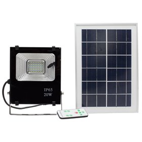 Προβολέας εξωτερικού χώρου με ηλιακό πάνελ & τηλεχειριστήριο SLED-20