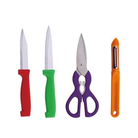 Σετ Μαχαίρια-Ψαλίδι-Αποφλοιωτής 5τμχ BERGNER RB-2593