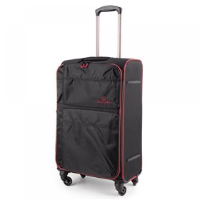 Βαλίτσα τρόλεϊ με 4 ρόδες, μαύρο-ροζ, Sunrise Bags 2147-27-BKPK Club