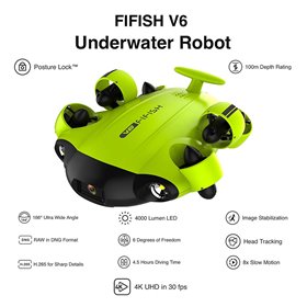 Fifish Υποβρύχιο Drone V6 με Κάμερα 4K UHD 12 megapixels 100 μέτρα βάθος 64 GB μνήμη