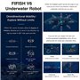 Fifish Υποβρύχιο Drone V6 με Κάμερα 4K UHD 12 megapixels 100 μέτρα βάθος 64 GB μνήμη