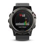 Garmin Fenix ​​5X Sapphire Bluetooth Μαύρο και  Γκρι Σπορ Ρολόι