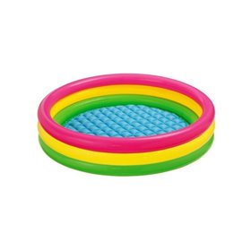 Intex Πισίνα παιδική στρογγυλή με δακτύλιους, τρίχρωμη - Διαστάσεις 114x25cm (καθαρό ύψος 33cm) - Ηλικία 3+