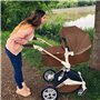 Hot Mom Καρότσι  3 σε 1 με Καροτσάκι και Carrycot 2020 F023 Καφέ