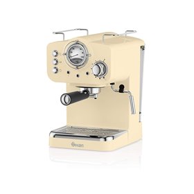 Swan SK22110CN Μηχανή Καφέ Espresso Retro Pump 15 Μπάρες Πίεσης Μπεζ