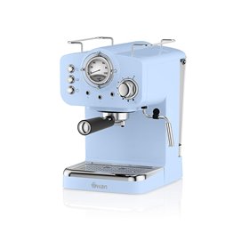 Swan SK22110BLN Μηχανή Καφέ Espresso Retro Pump 15 Μπάρες Πίεσης Μπλε