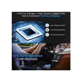 Ασύρματος Φορτιστής Με Αυτόματο Κλιπ & Βάση Στήριξης Τηλεφώνου Smart Sensor Car Wireless Charger s5