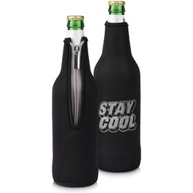 KWmobile Bottle Coolers Sleeves Ισοθερμική Θήκη για Μπουκάλια Μπύρας 330ml/500ml 2τμχ Μαύρα