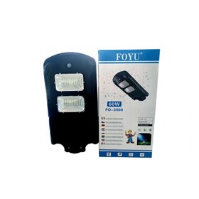 Ηλιακό Φωτιστικό Δρόμου 60W με Φωτοβολταϊκό Πάνελ, Ανακλαστικό ενισχυτή , FO-3960